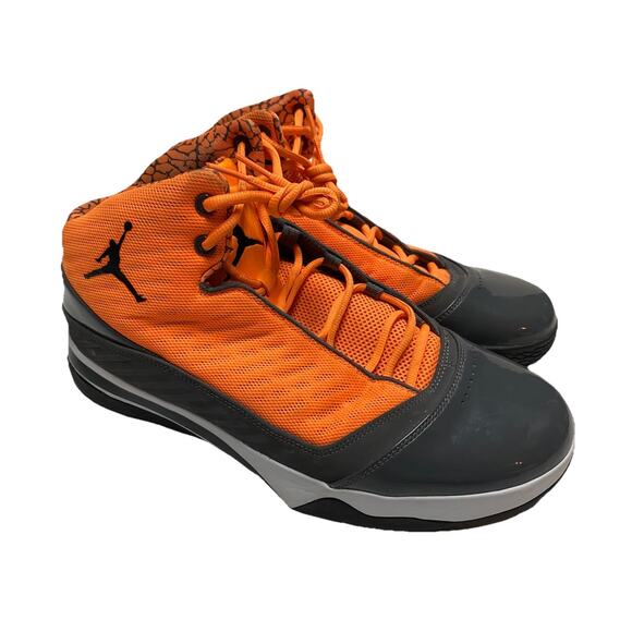 Size 12 - NIKE Jordan B'Mo Mo Orange Charcoal JUMPMAN - Picture 1 of 16